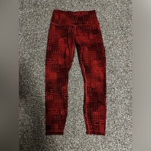 lululemon athletica Bold Red Text Leggings